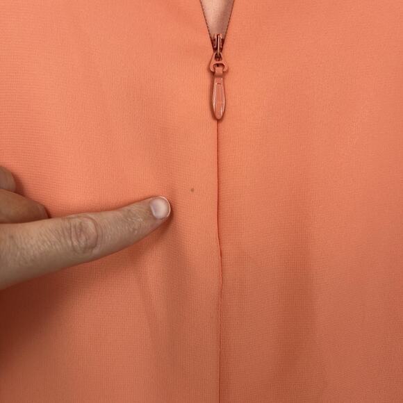 Azazie Aubrielle Women's 12 Sunset Orange Evening Gown Dress Formal Wedding Prom - Picture 5 of 14